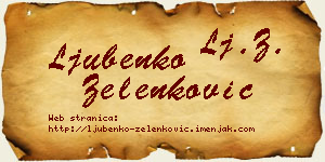 Ljubenko Zelenković vizit kartica